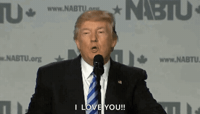Donald Trump Giving Speech I Love You GIF