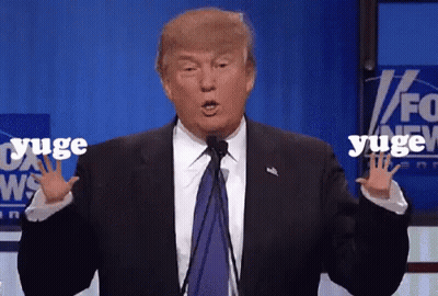 Donald Trump Giving Speech In Front Of Fox News Sign GIF