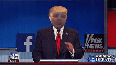 Donald Trump Giving Speech In Front Of Indiana Flag GIF