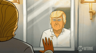 Donald Trump Giving Speech In Front Of Popcorn Box GIF