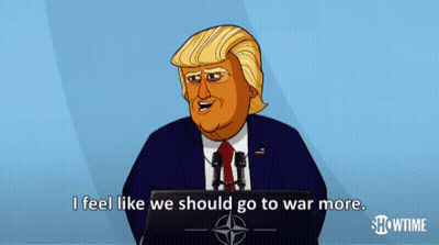 Donald Trump Giving Speech Saying I Feel Like We Should Go To War More GIF
