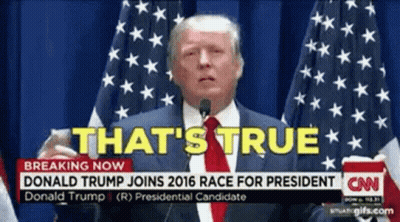Donald Trump Giving Speech Saying That Is True GIF