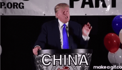 Donald Trump Giving Speech With Balloons GIF