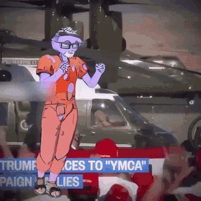 Donald Trump In MAGA Hat Dancing In Front Of Airplane Says Happy Thanksgiving GIF