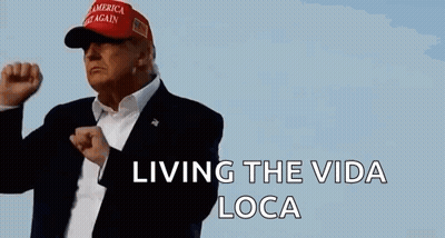 Donald Trump In Red Hat Making Fist GIF
