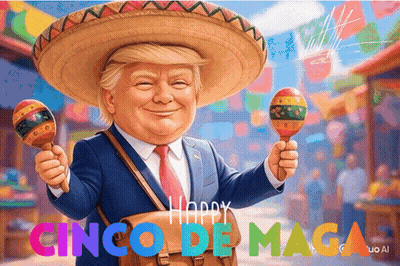 Donald Trump In Sombrero Holding Maracas GIF