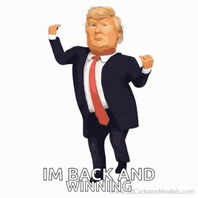 Donald Trump Is Running In A Suit And Tie . GIF