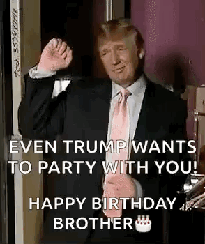 Donald Trump Is Wearing A Suit And Tie And Is Dancing . GIF