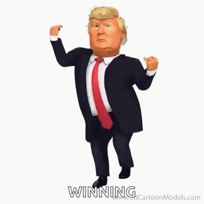 Donald Trump Is Wearing A Suit And Tie And Is Dancing . GIF