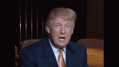 Donald Trump Is Wearing A Suit And Tie And Is Sitting At A Table GIF
