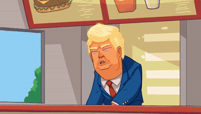 Donald Trump Looking Out Window GIF