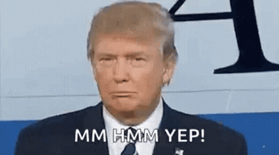 Donald Trump Making Funny Face Saying Mm Hmm Yep GIF