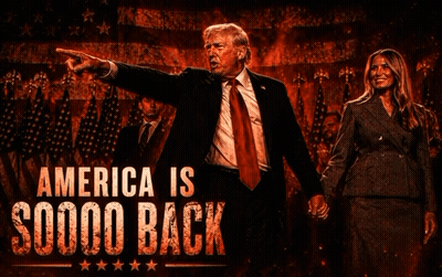 Donald Trump Melania Trump America Is 00000 Back GIF