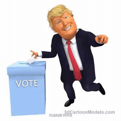 Donald Trump Pointing At Vote Box GIF