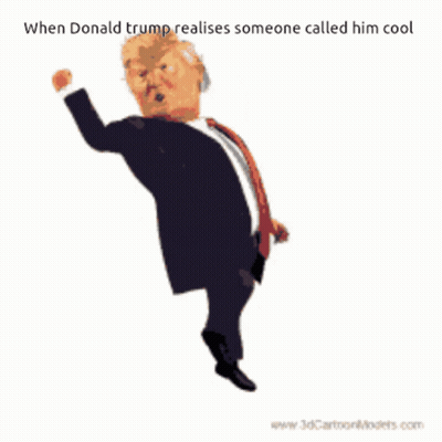 Donald Trump Realizes Someone Called Him Cool GIF