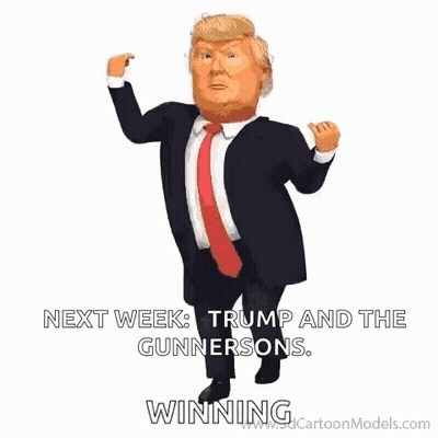 Donald Trump Running Next Week Trump And The Gunnersons Winning GIF