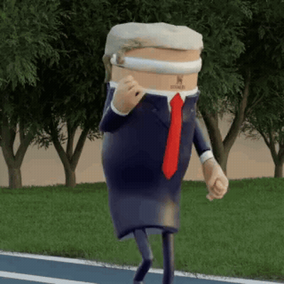 Donald Trump Running On Track GIF