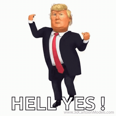 Donald Trump Running Saying Hell Yes GIF