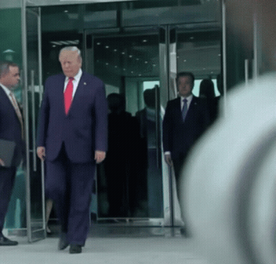 Donald Trump Saying Go Home And Get A Job In Front Of American Flag GIF