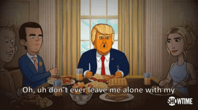 Donald Trump Sitting At Table With People GIF