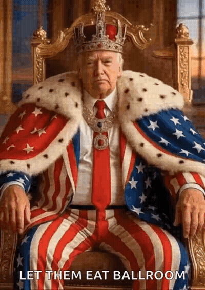 Donald Trump Sitting On Throne Wearing Crown GIF