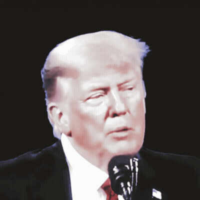 Donald Trump Speaking Into A Microphone With The Words So Sad Below Him GIF