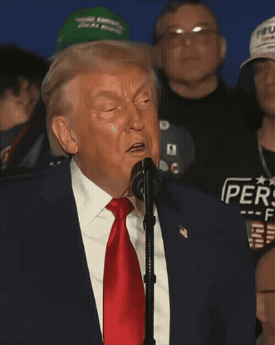 Donald Trump Speaking Into Microphone Do We Love Miners GIF