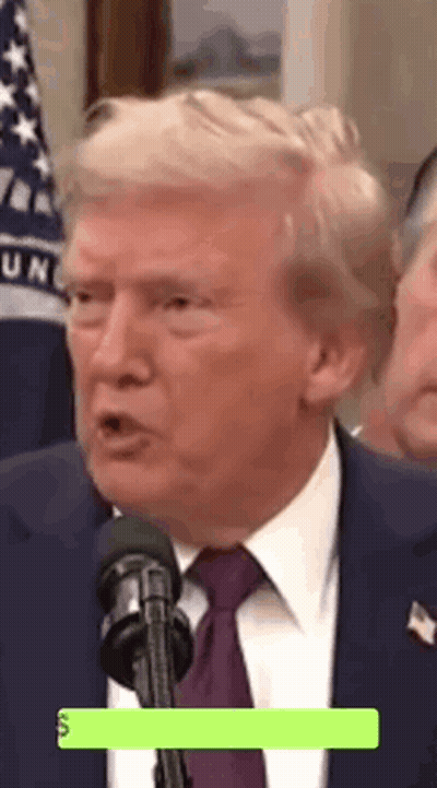 Donald Trump Speaking Into Microphone In Suit And Tie GIF