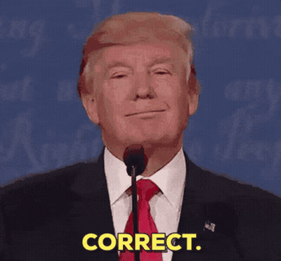 Donald Trump Speaking Microphone Eyes Closed Correct GIF