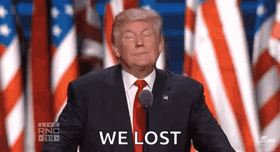 Donald Trump Speaking 'We Lost' Holding Microphone GIF