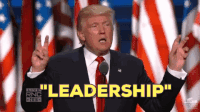 Donald Trump Talking About Leadership During Speech GIF