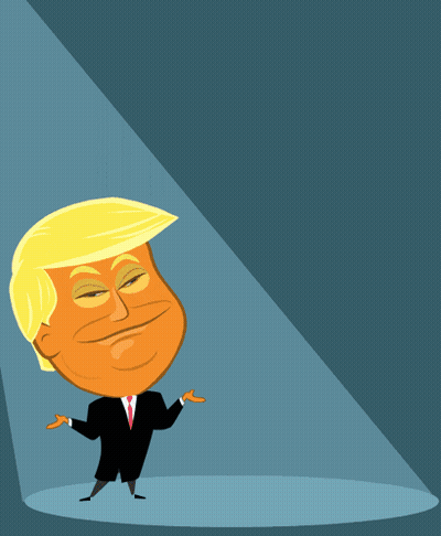 Donald Trump Under Spotlight With Nice Above GIF