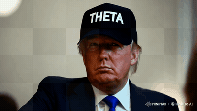Donald Trump Wearing Black Theta Hat GIF