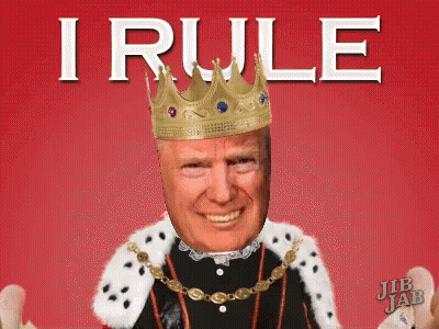 Donald Trump Wearing Crown And King Robe Saying I Rule GIF