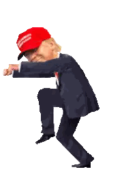 Donald Trump Wearing Maga Hat Sticker