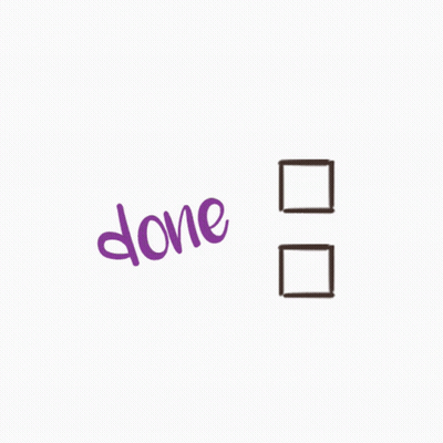 Done Word Next To Checklist GIF
