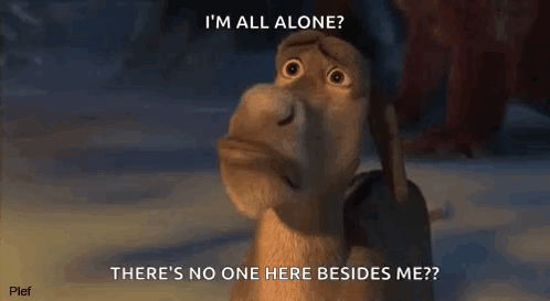 Donkey From Shrek Saying I'm All Alone GIF