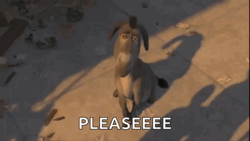 Donkey From Shrek Saying Pleaseee GIF