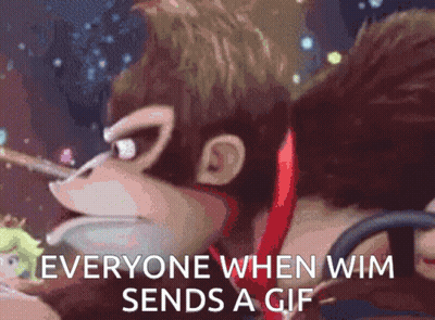 Donkey Kong Saying Everyone When Wim Sends Gif