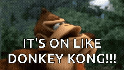 Donkey Kong Saying It's On Like Donkey Kong GIF