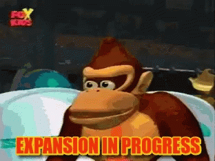 Donkey Kong Says Expansion In Progress In A Video Game GIF