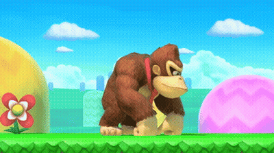 Donkey Kong Standing On Green Field GIF
