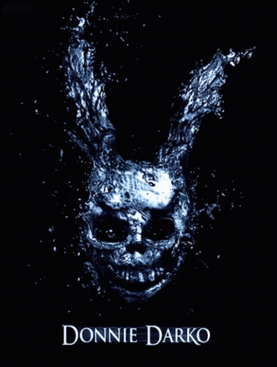 Donnie Darko Movie Poster With Rabbit Head GIF