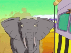 Donnie Thornberry With Eliza Chasing Elephant GIF