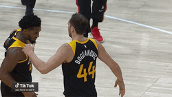 Donovan Mitchell Bojan Bogdanovic Hug GIF