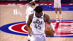 Donovan Mitchell Dribble Breathe GIF