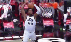 Donovan Mitchell Jazz Hang Swing GIF
