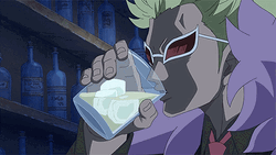 Donquixote Doflamingo Drinking With Ice In Glass