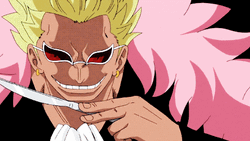 Donquixote Doflamingo Eating Intensely In One Piece GIF