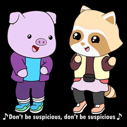Dont Be Suspicious Dancing Racoon And Pig Dancing GIF